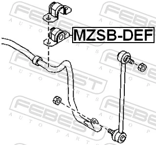 MZSBDEF Febest Втулка стабілізатора переднього