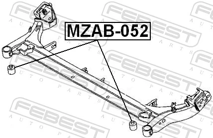 MZAB052 Febest Сайлентблок балки моста