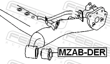 Сайлентблок задньої балки Mazda 2 2
