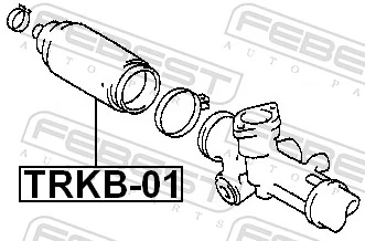 TRKB01 Febest Пильник рульового механізму/рейки, лівий