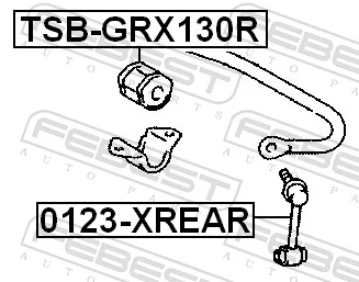 TSBGRX130R Febest Прокладка стабільзатора заднього