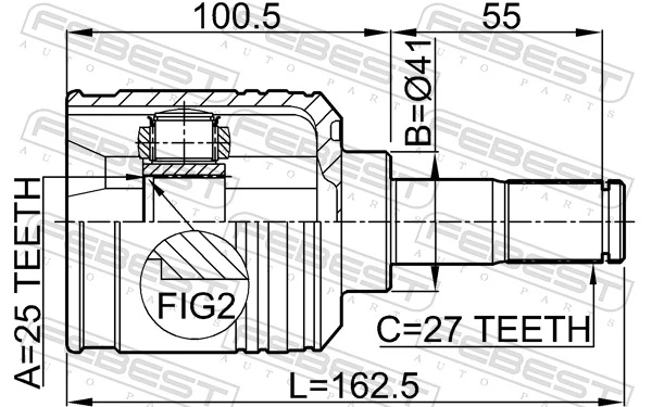 495052EA20 Market (OEM) ШРКШ внутрішній, передній