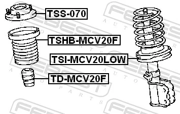 TSS070 Febest Кріплення переднього амортизатора