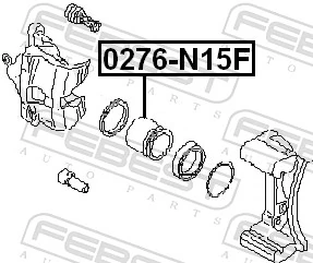 0276N15F Febest Поршень гальмівного супорта переднього