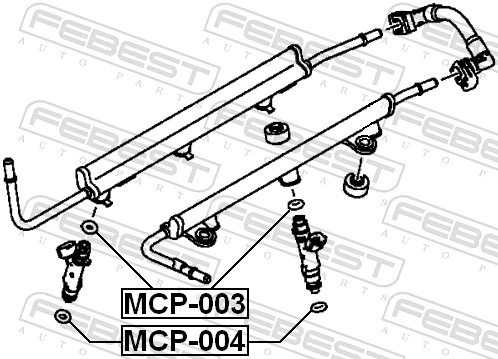 MCP003 Febest Кільце інжектора
