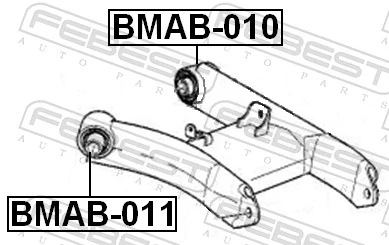 BMAB010 Febest Сайлентблок задньої тяги