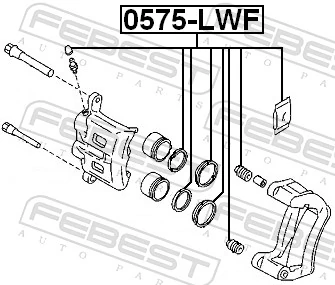 0575LWF Febest Ремкомплект гальмівної системи