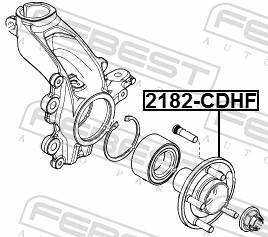 2182CDHF Febest Маточина (передня)