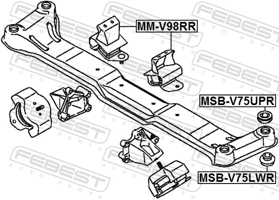 Купити Подушка коробки передач Mitsubishi Pajero IV SHORT V80