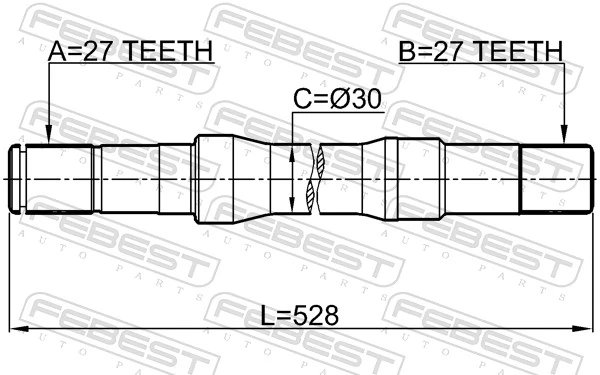1012C100RH Febest Промвал