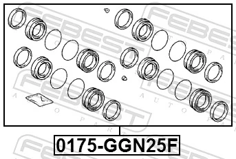 0175GGN25F Febest Ремкомплект гальмівної системи