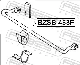 BZSB463F Febest Втулка стабілізатора переднього