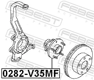 0282V35MF Febest Маточина (передня)