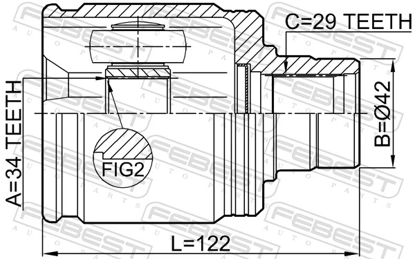 ШРКШ внутрішній, передній, правий Posterparts BB7613 ціна, від 37.64 USD