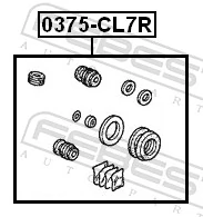 0375CL7R Febest Ремкомплект заднього гальмівного супорта