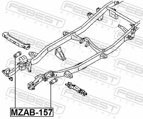 MZAB157 Febest Сайлентблок переднього нижнього важеля