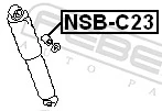NSBC23 Febest Втулка сайлентблока амортизатора заднього