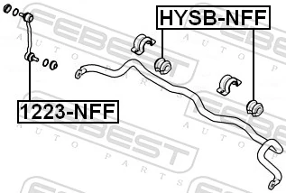 HYSBNFF Febest Втулка стабілізатора переднього