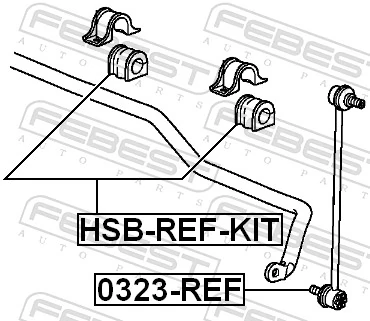 HSBREFKIT Febest Втулка стабілізатора переднього, права