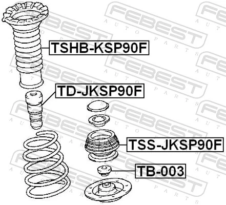 TSSJKSP90F Febest Кріплення переднього амортизатора