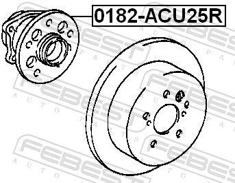 0182ACU25R Febest Маточина задня