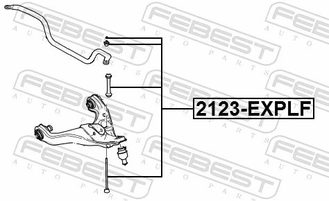 2123EXPLF Febest Тяга переднього стабілізатора