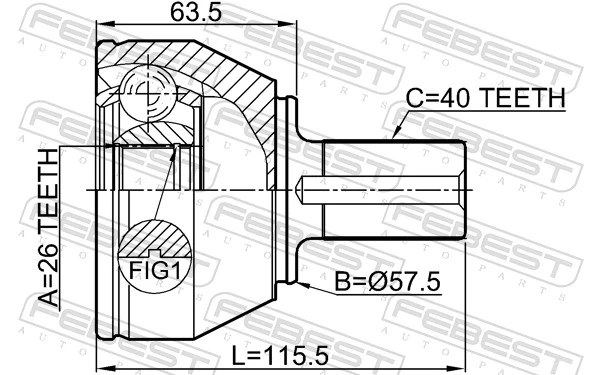 Купити ШРУС зовнішній передній Ford S-Max  CA1