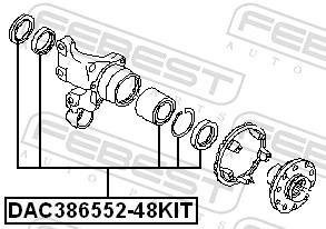 DAC38655248KIT Febest Сальник задньої маточини, зовнішній