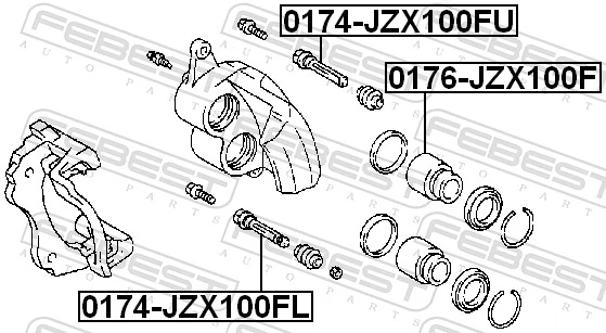 0176JZX100F Febest Поршень гальмівного супорта переднього