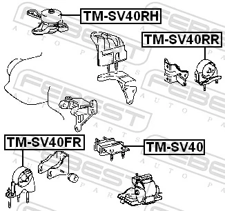 TMSV40 Febest Ліва опора двигуна