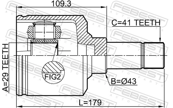 ШРУС внутрішній, передній, лівий Magneti Marelli TIJ0058