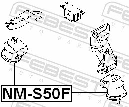 NMS50F Febest Подушка передньої опори двигуна
