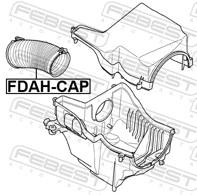 FDAHCAP Febest Патрубок повітряний, дросельної заслінки