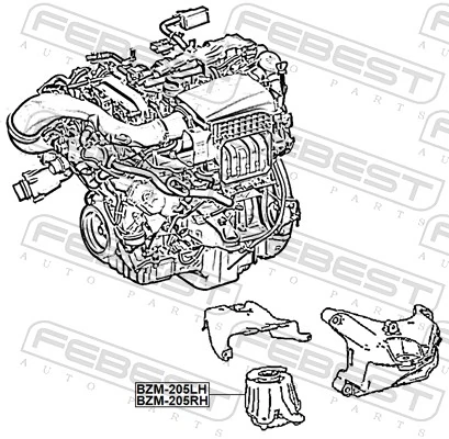 Купити A2052406217 Mercedes Подушка (опора) двигуна, ліва