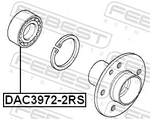 DAC39722RS Febest Підшипник ступиці задньої