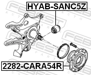 2282CARA54R Febest Маточина задня
