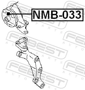 NMB033 Febest Права подушка мотора