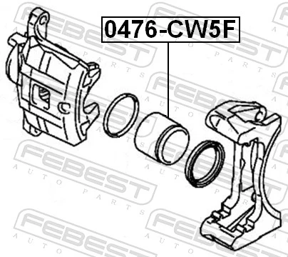 0476CW5F Febest Поршень гальмівного супорта переднього