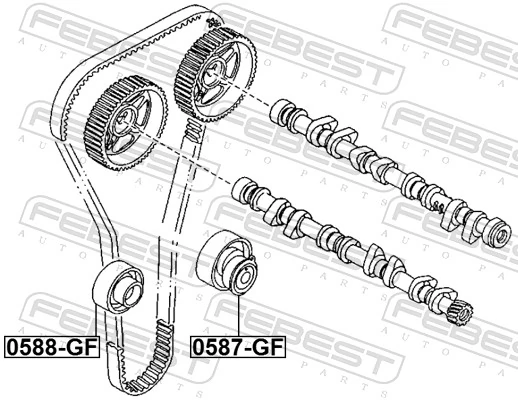0587GF Febest Ролик натягувач