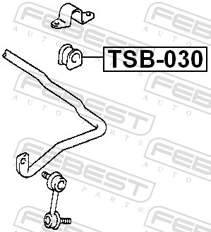 TSB030 Febest Втулка стабілізатора переднього