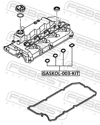 GASKOL003KIT Febest Прокладка клапанної кришки двигуна, комплект