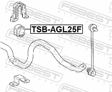 TSBAGL25F Febest Втулка стабілізатора переднього