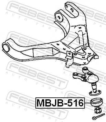 MBJB516 Febest Пильник опори кульової нижній