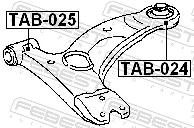 TAB025 Febest Сайлентблок переднього нижнього важеля
