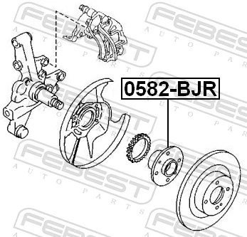 0582BJR Febest Маточина задня