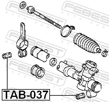 TAB037 Febest Сайлентблок кріплення рульової рейки