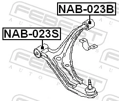NAB023B Febest Сайлентблок переднього нижнього важеля