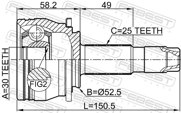 Купити 95228684 Peugeot/Citroen Шарнір приводу зовнішній