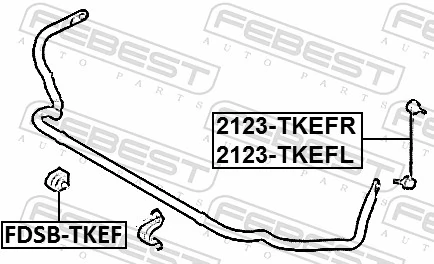 FDSBTKEF Febest Втулка стабілізатора переднього