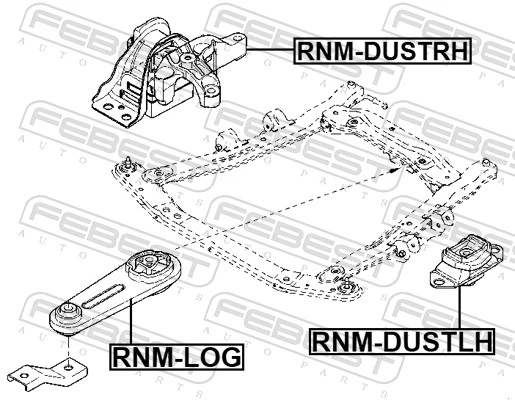 Подушка (опора) двигуна, права 8200805807 Renault (RVI)